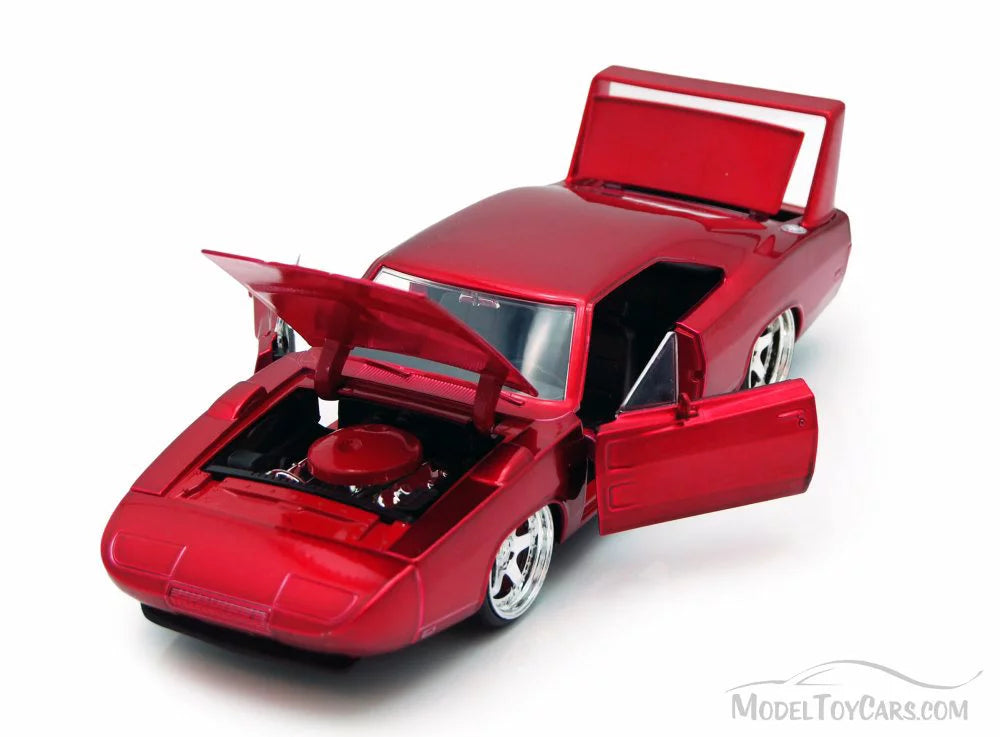 & Jada Furious "Fast Movie Charger Car Model 1/24 Diecast 1969 7" Daytona Red Dodge by (2015)