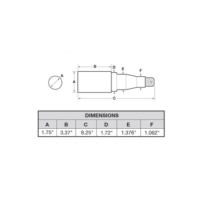 & on 5 - 1-3/8 5-Bolt Spindle Inch Bearings Inch Side One Tapered 1-1/16 Hub - Inch to Assembly