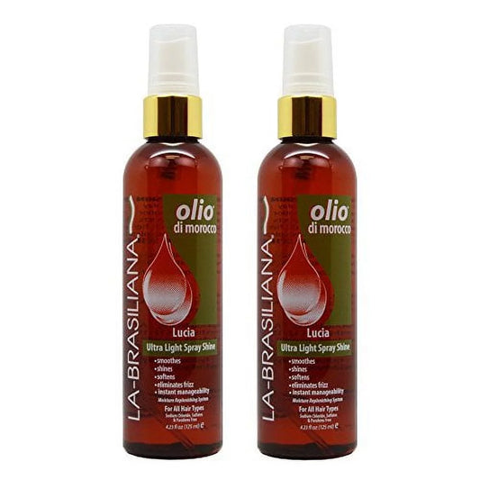 "Pack 2" La-Brasiliana Light Di of Olio Spray Ultra Morocco Shine 4.23oz Lucia