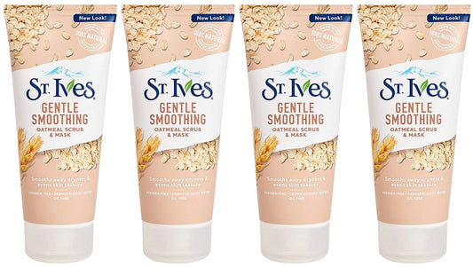 & Mask, (Pack 4) 6 Scrub Of Smooth Ives Oatmeal Nourished St. & Oz